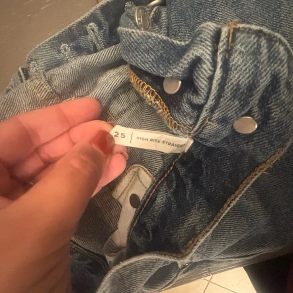 PacSun women's 25 jeans high rise straight - Picture 4 of 5